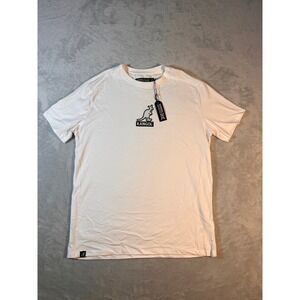 Kangol Men Crew Neck T-Shirt Kangaroo Embroidered White Logo Short Sleeve Casual